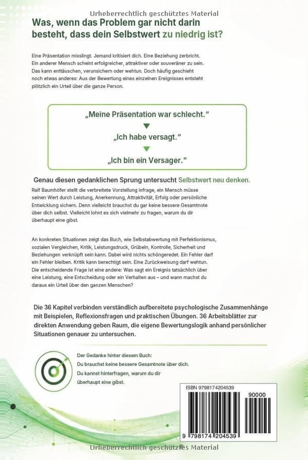 Rückseite „Selbstwert neu denken“